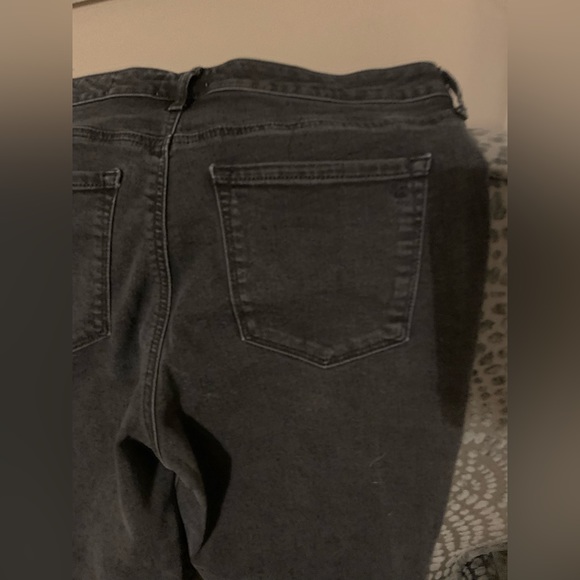 Jessica Simpson Adored H Rise Jeans, Good Condition, Faded Black,Cut Off Hems - Picture 7 of 10